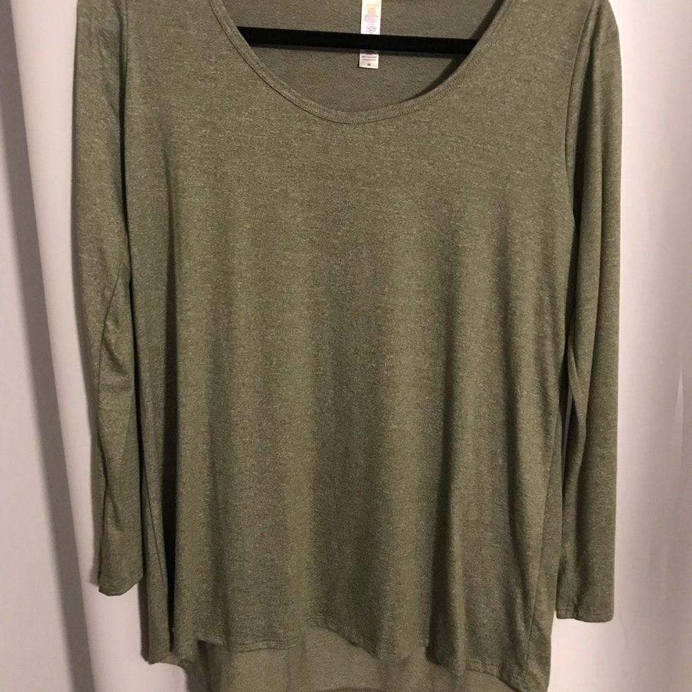 LuLaRoe long sleeve perfect tee. EUC Olive green
